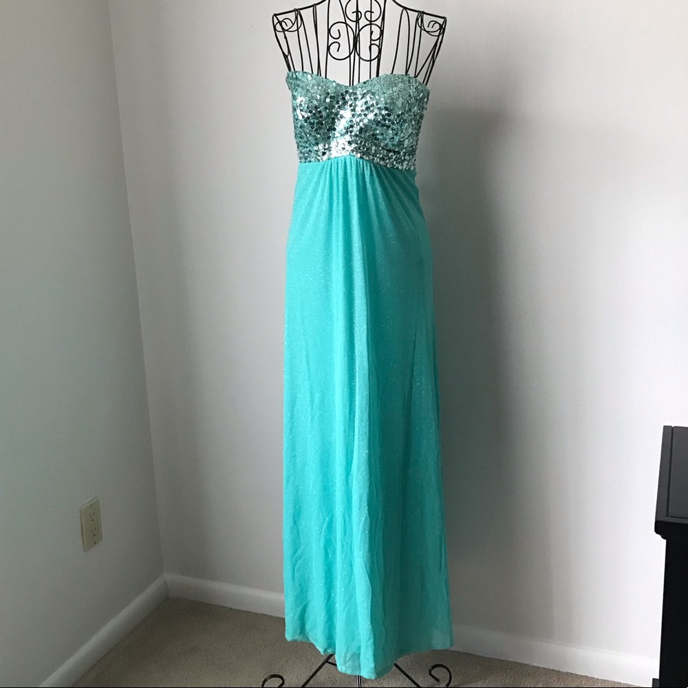 Aqua Prom Dress